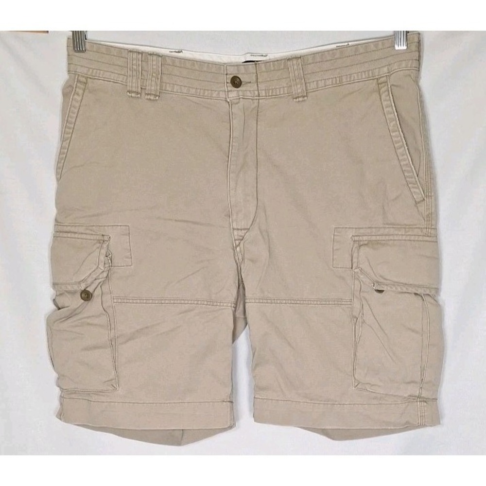 Polo Ralph Lauren 40 Tall Khaki Cotton Twill Cargo Pocket‎ Chino Shorts 40T Tan